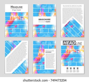 Abstract vector layout background set. For art template design, list, front page, mockup brochure theme style, banner, idea, cover, booklet, print, flyer, book, blank, card, ad, sign, sheet, a4