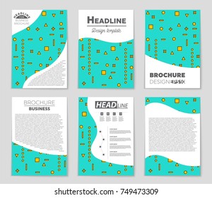 Abstract vector layout background set. For art template design, list, front page, mockup brochure theme style, banner, idea, cover, booklet, print, flyer, book, blank, card, ad, sign, sheet, a4.