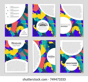 Abstract vector layout background set. For art template design, list, front page, mockup brochure theme style, banner, idea, cover, booklet, print, flyer, book, blank, card, ad, sign, sheet, a4