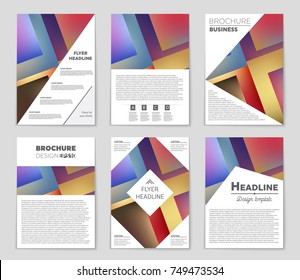 Abstract vector layout background set. For art template design, list, front page, mockup brochure theme style, banner, idea, cover, booklet, print, flyer, book, blank, card, ad, sign, sheet, a4