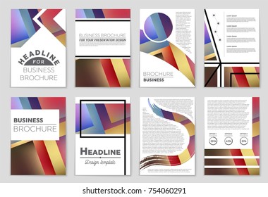 Abstract vector layout background set. For art template design, list, front page, mockup brochure theme style, banner, idea, cover, booklet, print, flyer, book, blank, card, ad, sign, sheet, a4