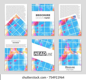 Abstract vector layout background set. For art template design, list, front page, mockup brochure theme style, banner, idea, cover, booklet, print, flyer, book, blank, card, ad, sign, sheet, a4