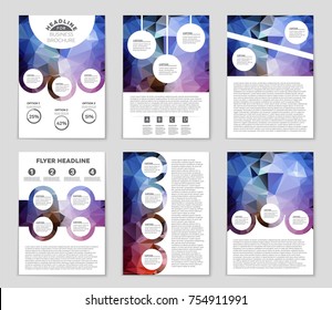 Abstract vector layout background set. For art template design, list, front page, mockup brochure theme style, banner, idea, cover, booklet, print, flyer, book, blank, card, ad, sign, sheet, a4