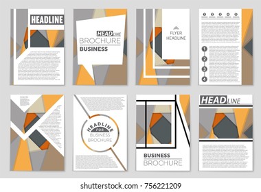 Abstract vector layout background set. For art template design, list, front page, mockup brochure theme style, banner, idea, cover, booklet, print, flyer, book, blank, card, ad, sign, sheet,, a4.