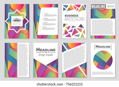 Abstract vector layout background set. For art template design, list, front page, mockup brochure theme style, banner, idea, cover, booklet, print, flyer, book, blank, card, ad, sign, sheet,, a4.