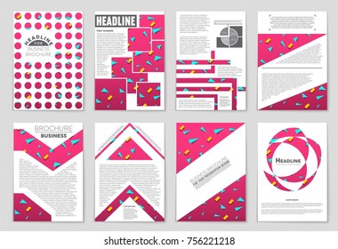Abstract vector layout background set. For art template design, list, front page, mockup brochure theme style, banner, idea, cover, booklet, print, flyer, book, blank, card, ad, sign, sheet, a4