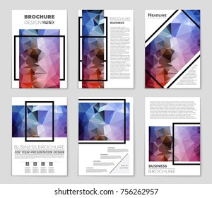 Abstract vector layout background set. For art template design, list, front page, mockup brochure theme style, banner, idea, cover, booklet, print, flyer, book, blank, card, ad, sign, sheet, a4