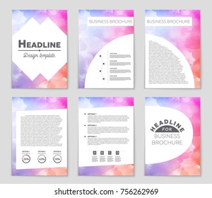 Abstract vector layout background set. For art template design, list, front page, mockup brochure theme style, banner, idea, cover, booklet, print, flyer, book, blank, card, ad, sign, sheet, a4