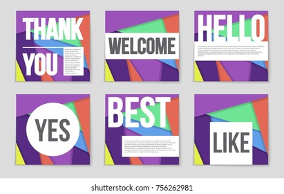 Abstract vector layout background set. For art template design, list, front page, mockup brochure theme style, banner, idea, cover, booklet, print, flyer, book, blank, card, ad, sign, sheet,, a4.