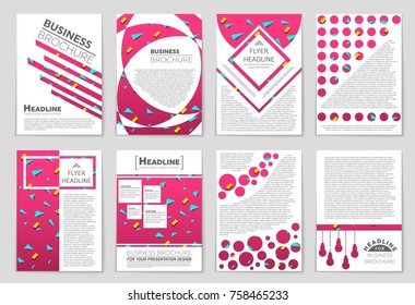 Abstract vector layout background set. For art template design, list, front page, mockup brochure theme style, banner, idea, cover, booklet, print, flyer, book, blank, card, ad, sign, sheet, a4