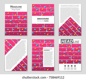 Abstract vector layout background set. For art template design, list, front page, mockup brochure theme style, banner, idea, cover, booklet, print, flyer, book, blank, card, ad, sign, sheet, a4