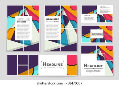 Abstract vector layout background set. For art template design, list, front page, mockup brochure theme style, banner, idea, cover, booklet, print, flyer, book, blank, card, ad, sign, sheet,, a4.