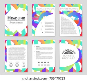 Abstract vector layout background set. For art template design, list, front page, mockup brochure theme style, banner, idea, cover, booklet, print, flyer, book, blank, card, ad, sign, sheet, a4