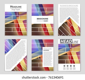 Abstract vector layout background set. For art template design, list, front page, mockup brochure theme style, banner, idea, cover, booklet, print, flyer, book, blank, card, ad, sign, sheet, a4