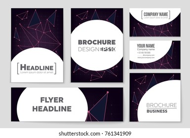 Abstract vector layout background set. For art template design, list, front page, mockup brochure theme style, banner, idea, cover, booklet, print, flyer, book, blank, card, ad, sign, sheet, a4.