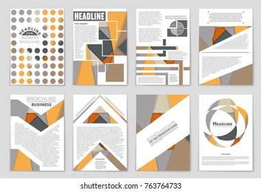 Abstract vector layout background set. For art template design, list, front page, mockup brochure theme style, banner, idea, cover, booklet, print, flyer, book, blank, card, ad, sign, sheet,, a4.
