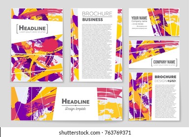 Abstract vector layout background set. For art template design, list, front page, mockup brochure theme style, banner, idea, cover, booklet, print, flyer, book, blank, card, ad, sign, sheet, a4