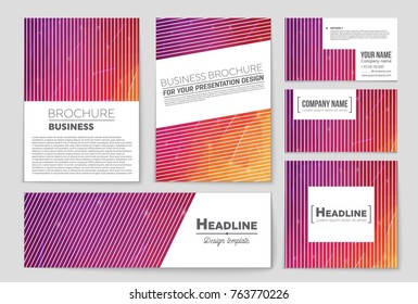 Abstract vector layout background set. For art template design, list, front page, mockup brochure theme style, banner, idea, cover, booklet, print, flyer, book, blank, card, ad, sign, sheet, a4