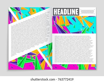 Abstract vector layout background set. For art template design, list, front page, mockup brochure theme style, banner, idea, cover, booklet, print, flyer, book, blank, card, ad, sign, sheet, a4.