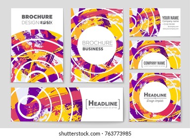 Abstract vector layout background set. For art template design, list, front page, mockup brochure theme style, banner, idea, cover, booklet, print, flyer, book, blank, card, ad, sign, sheet, a4