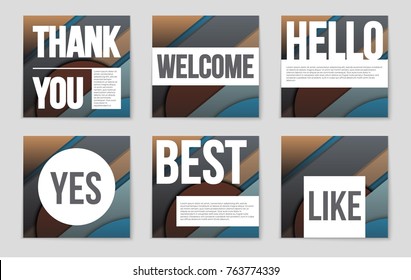 Abstract vector layout background set. For art template design, list, front page, mockup brochure theme style, banner, idea, cover, booklet, print, flyer, book, blank, card, ad, sign, sheet,, a4.