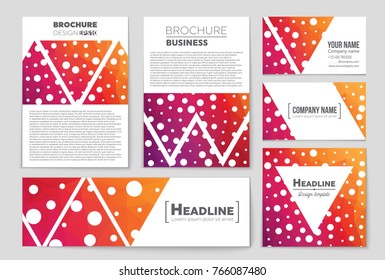 Abstract vector layout background set. For art template design, list, front page, mockup brochure theme style, banner, idea, cover, booklet, print, flyer, book, blank, card, ad, sign, sheet, a4