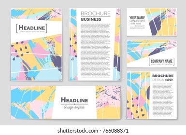 Abstract vector layout background set. For art template design, list, front page, mockup brochure theme style, banner, idea, cover, booklet, print, flyer, book, blank, card, ad, sign, sheet, a4