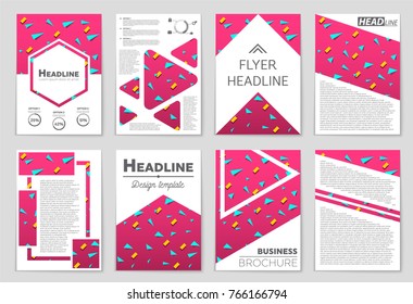 Abstract vector layout background set. For art template design, list, front page, mockup brochure theme style, banner, idea, cover, booklet, print, flyer, book, blank, card, ad, sign, sheet, a4
