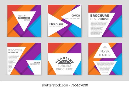 Abstract vector layout background set. For art template design, list, front page, mockup brochure theme style, banner, idea, cover, booklet, print, flyer, book, blank, card, ad, sign, sheet,, a4.
