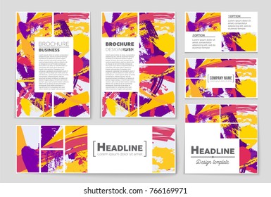 Abstract vector layout background set. For art template design, list, front page, mockup brochure theme style, banner, idea, cover, booklet, print, flyer, book, blank, card, ad, sign, sheet, a4