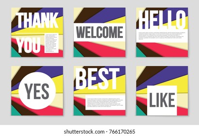 Abstract vector layout background set. For art template design, list, front page, mockup brochure theme style, banner, idea, cover, booklet, print, flyer, book, blank, card, ad, sign, sheet,, a4.