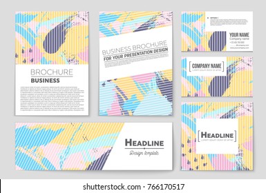 Abstract vector layout background set. For art template design, list, front page, mockup brochure theme style, banner, idea, cover, booklet, print, flyer, book, blank, card, ad, sign, sheet, a4