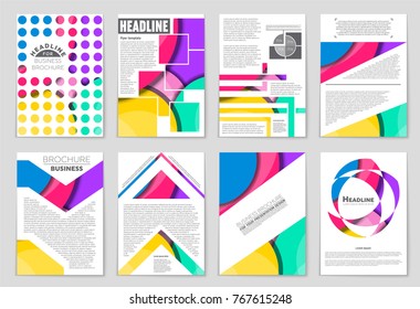 Abstract vector layout background set. For art template design, list, front page, mockup brochure theme style, banner, idea, cover, booklet, print, flyer, book, blank, card, ad, sign, sheet,, a4.