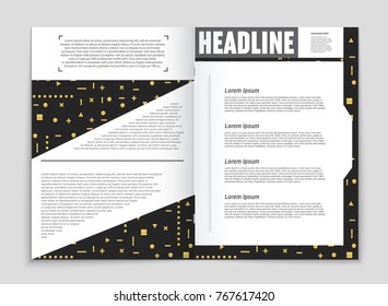 Abstract vector layout background set. For art template design, list, front page, mockup brochure theme style, banner, idea, cover, booklet, print, flyer, book, blank, card, ad, sign, sheet, a4.