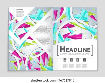 Abstract vector layout background set. For art template design, list, front page, mockup brochure theme style, banner, idea, cover, booklet, print, flyer, book, blank, card, ad, sign, sheet, a4.