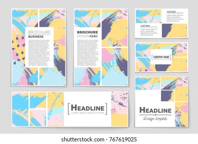 Abstract vector layout background set. For art template design, list, front page, mockup brochure theme style, banner, idea, cover, booklet, print, flyer, book, blank, card, ad, sign, sheet, a4