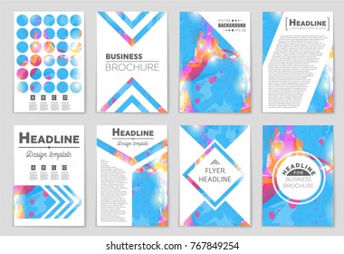 Abstract vector layout background set. For art template design, list, front page, mockup brochure theme style, banner, idea, cover, booklet, print, flyer, book, blank, card, ad, sign, sheet, a4