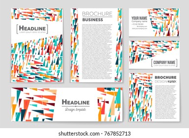 Abstract vector layout background set. For art template design, list, front page, mockup brochure theme style, banner, idea, cover, booklet, print, flyer, book, blank, card, ad, sign, sheet, a4