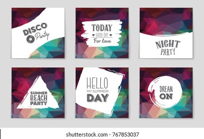 Abstract vector layout background set. For art template design, list, front page, mockup brochure theme style, banner, idea, cover, booklet, print, flyer, book, blank, card, ad, sign, sheet, a4