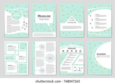 Abstract vector layout background set. For art template design, list, front page, mockup brochure theme style, banner, idea, cover, booklet, print, flyer, book, blank, card, ad, sign, sheet, a4