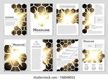 Abstract vector layout background set. For art template design, list, front page, mockup brochure theme style, banner, idea, cover, booklet, print, flyer, book, blank, card, ad, sign, sheet, a4