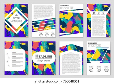 Abstract vector layout background set. For art template design, list, front page, mockup brochure theme style, banner, idea, cover, booklet, print, flyer, book, blank, card, ad, sign, sheet, a4