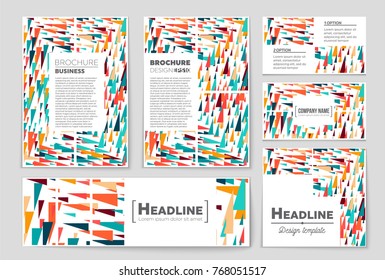 Abstract vector layout background set. For art template design, list, front page, mockup brochure theme style, banner, idea, cover, booklet, print, flyer, book, blank, card, ad, sign, sheet, a4