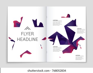 Abstract vector layout background set. For art template design, list, front page, mockup brochure theme style, banner, idea, cover, booklet, print, flyer, book, blank, card, ad, sign, sheet, a4