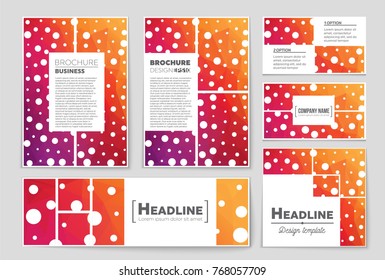 Abstract vector layout background set. For art template design, list, front page, mockup brochure theme style, banner, idea, cover, booklet, print, flyer, book, blank, card, ad, sign, sheet, a4