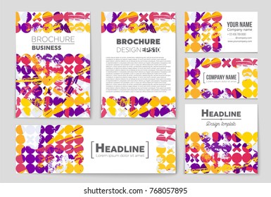 Abstract vector layout background set. For art template design, list, front page, mockup brochure theme style, banner, idea, cover, booklet, print, flyer, book, blank, card, ad, sign, sheet, a4