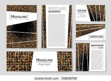 Abstract vector layout background set. For art template design, list, front page, mockup brochure theme style, banner, idea, cover, booklet, print, flyer, book, blank, card, ad, sign, sheet, a4