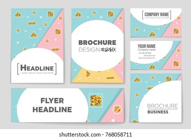 Abstract vector layout background set. For art template design, list, front page, mockup brochure theme style, banner, idea, cover, booklet, print, flyer, book, blank, card, ad, sign, sheet, a4
