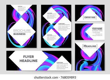 Abstract vector layout background set. For art template design, list, front page, mockup brochure theme style, banner, idea, cover, booklet, print, flyer, book, blank, card, ad, sign, sheet, a4