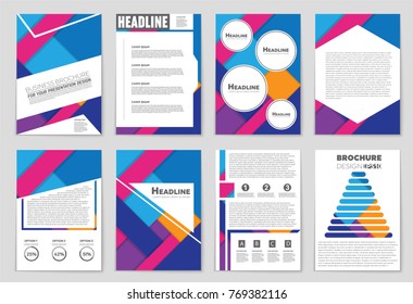 Abstract vector layout background set. For art template design, list, front page, mockup brochure theme style, banner, idea, cover, booklet, print, flyer, book, blank, card, ad, sign, sheet,, a4.